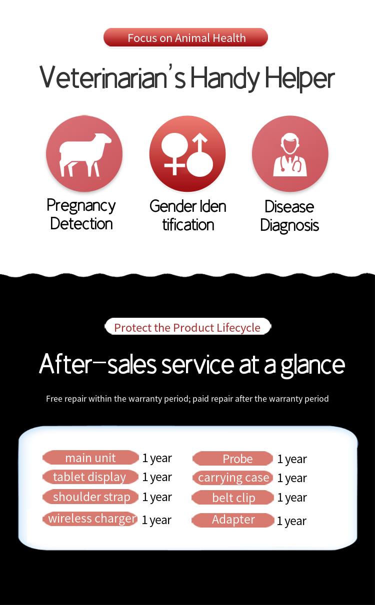 BXL-V80 Veterinary Doppler Ultrasound | 128/192-Element Probes | Backfat & Eye Muscle | IPX7 Waterproof | 7h Battery
